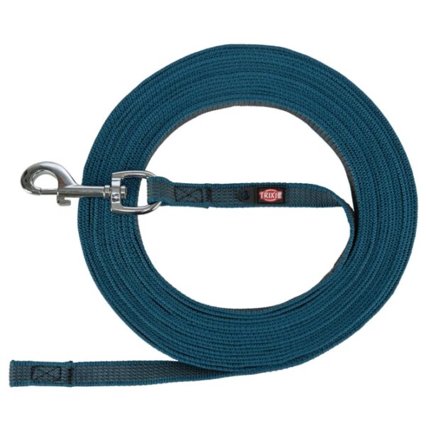 Trixie Schleppleine, gummiert - petrol - 10 m/17 mm – Bild 3